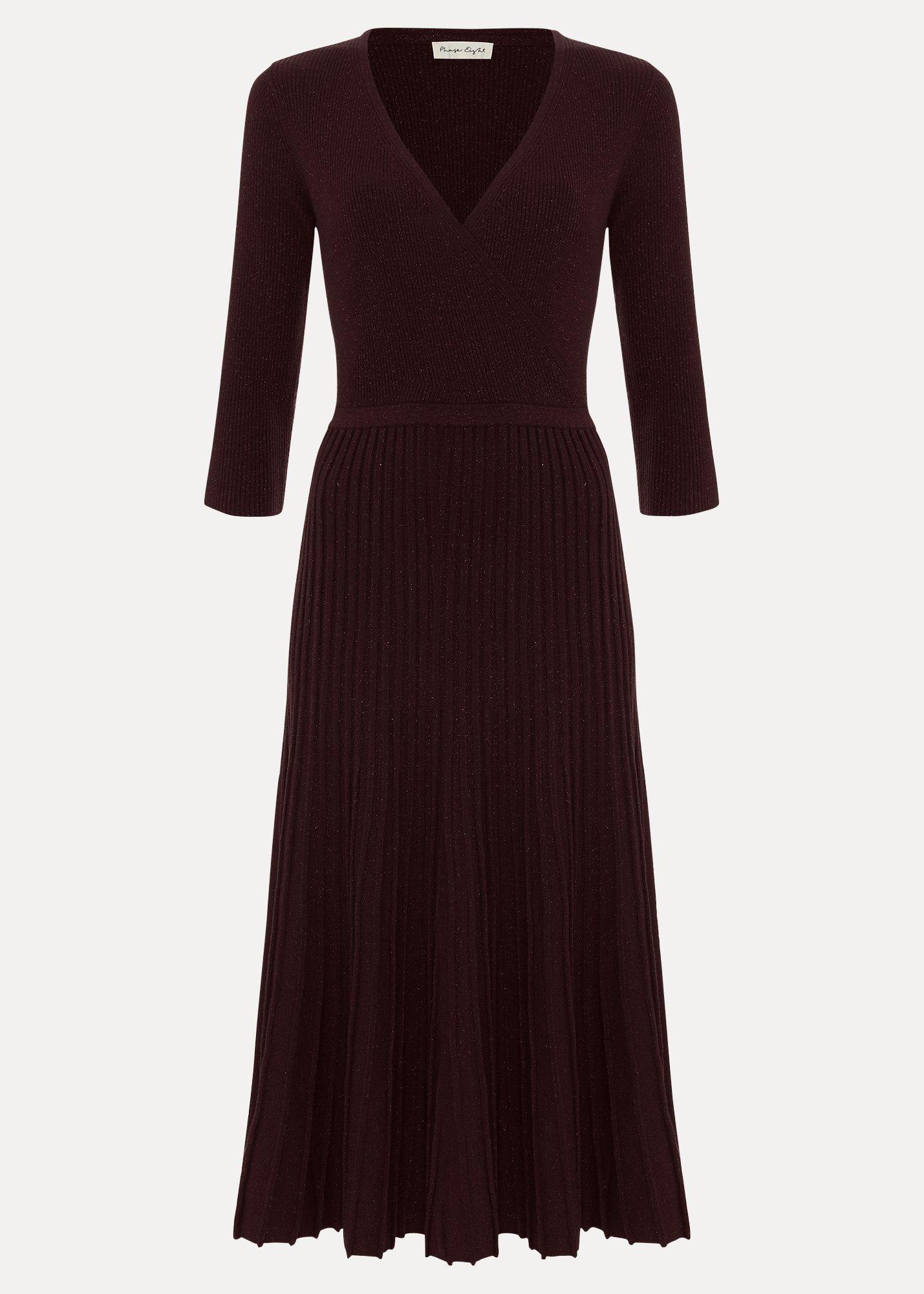 Mina Shimmer Wrap Midi Dress