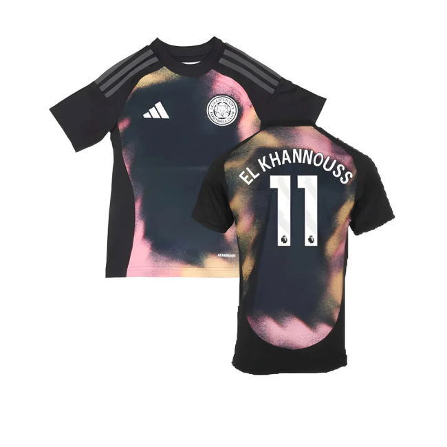 Kids Updated Leicester Away Football Shirt 2024-2025 (El Khannouss 11)