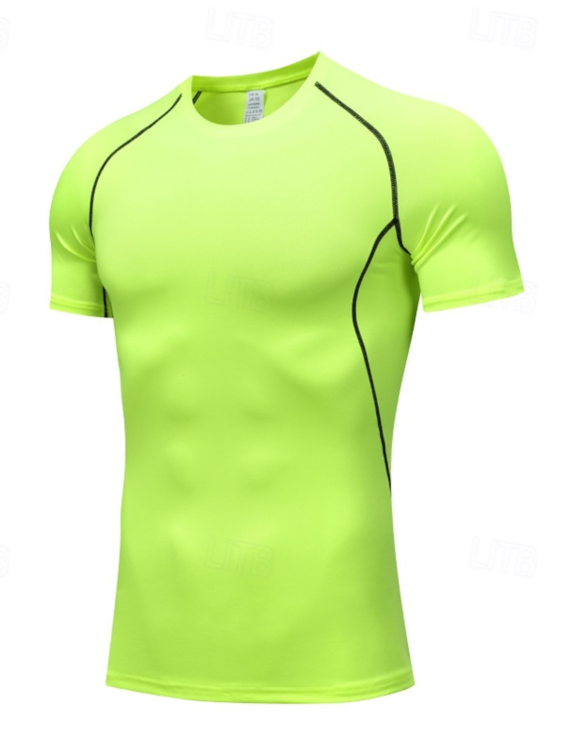 Men's T Shirt Muscle Moisture Wicking Shirts Short Sleeve Crew Neck