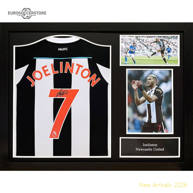 Newcastle United Fc Joelinton Signed Jersey (Framed) Fan Edition