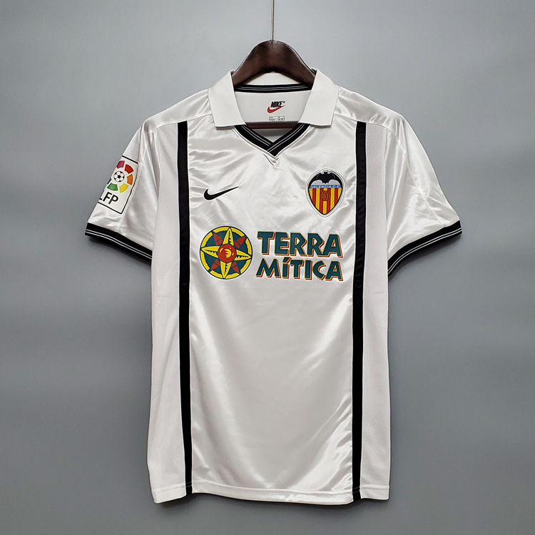 2001 Valencia Home Retro Soccer Shirt Jersey - Official Replica 4161