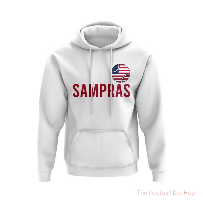 Pete Sampras USA Name Hoody (White)