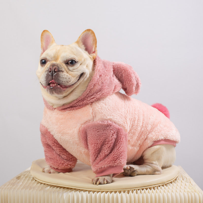 French Bulldog Frenchie Warm Pet Sweater – Plush Thick Coat For Small
