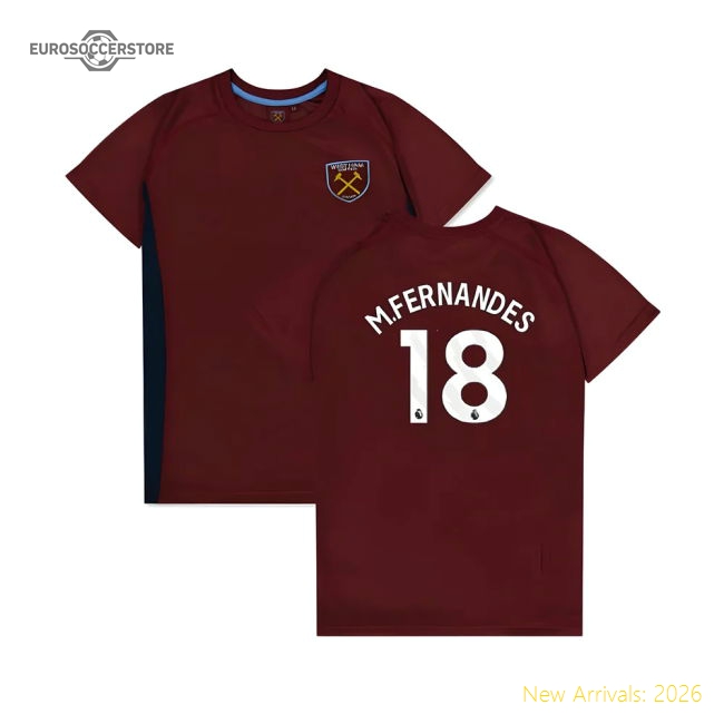 Official West Ham United Poly T-shirt (claret/blue) - Kids