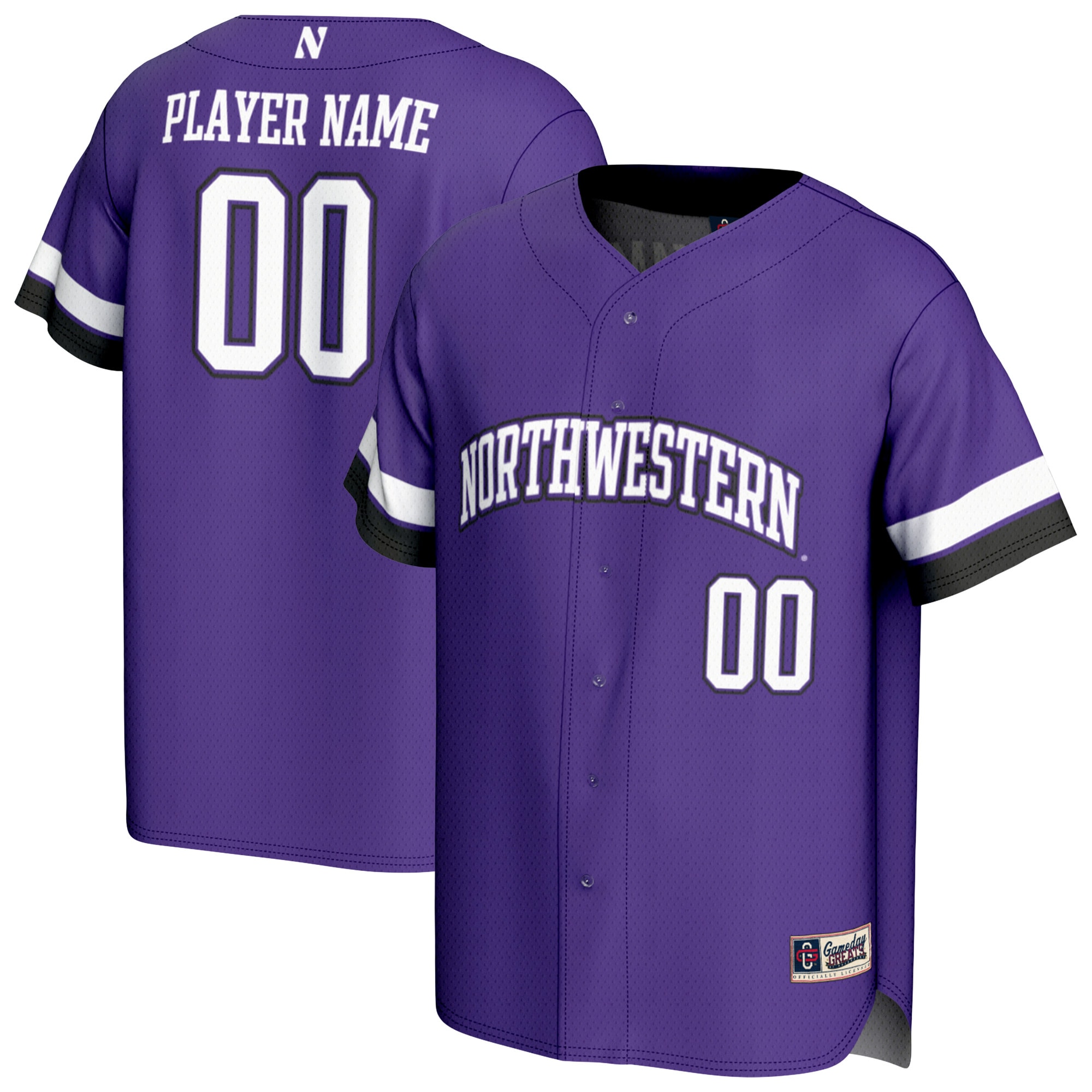 [DDG] Northwestern Wildcats GameDay Greats Unisex NIL Pick-A-Player Lightweight Collegiate Baseball Fashion Jersey - Purple