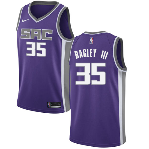Purple Nike Sacramento Kings #35 Jersey - Mesh Fabric Premium Quality