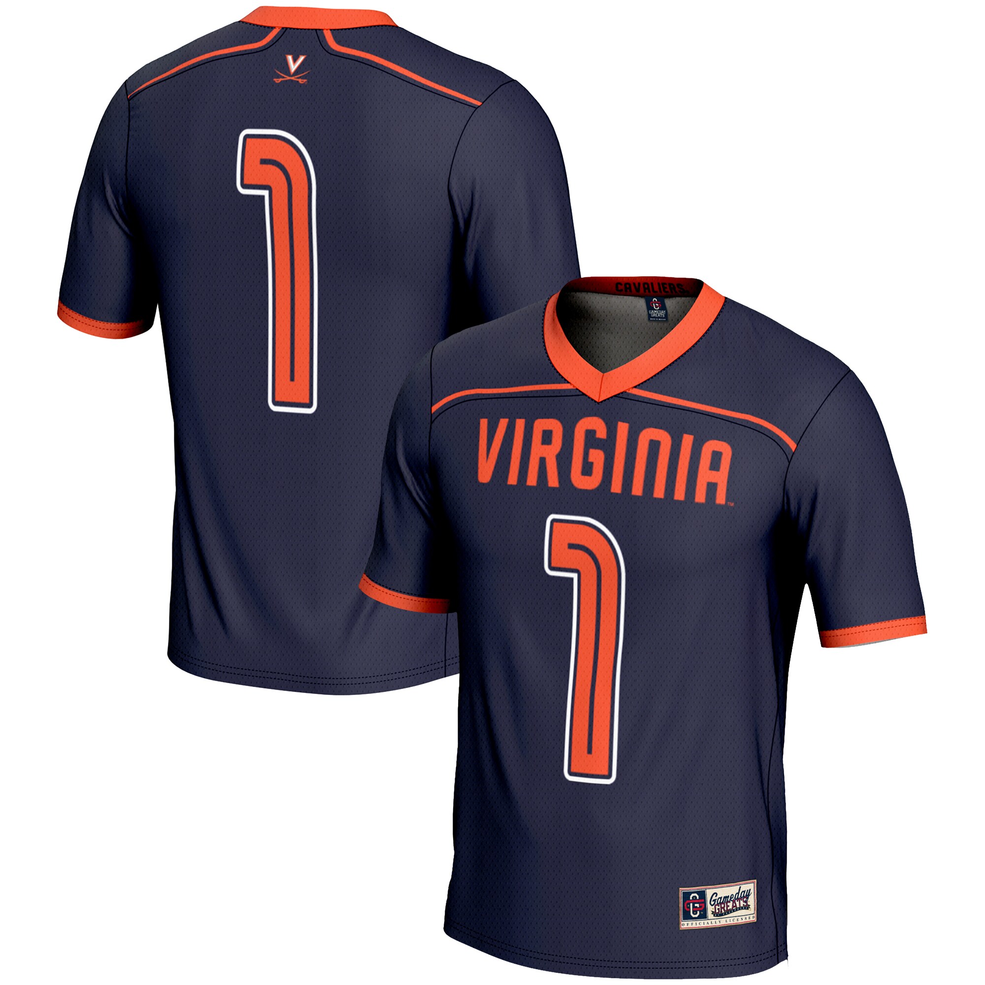 [DDG] Virginia Cavaliers GameDay Greats Youth Lacrosse Fashion Jersey Lightweight - Navy
