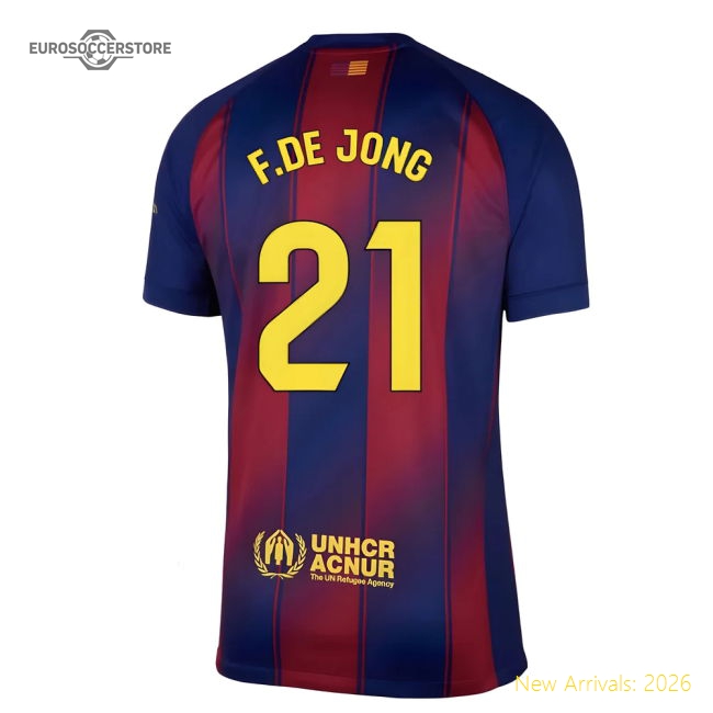2025-2026 Barcelona Home Pro-level Jersey F.de Jong Nike Dri-fit