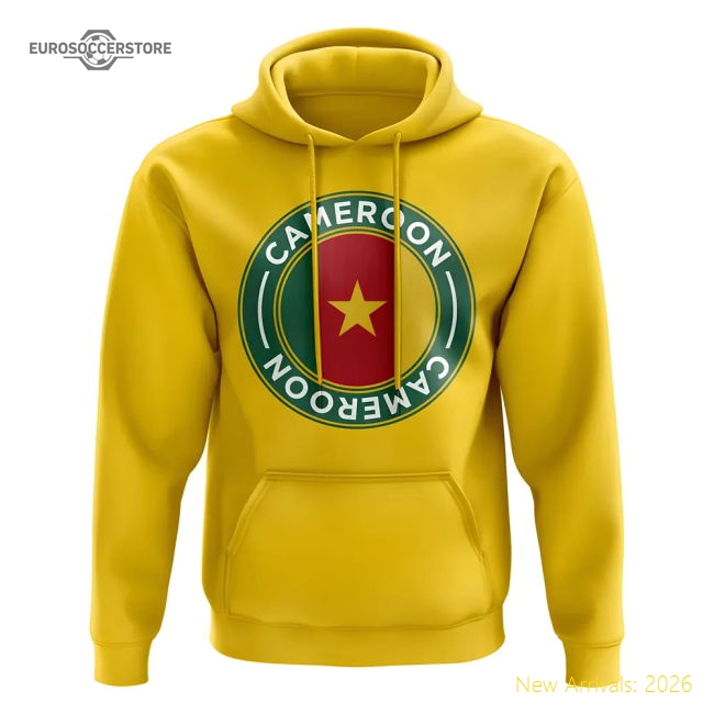 Cameroon National Team Football Badge Hoodie (yellow) - Affordable