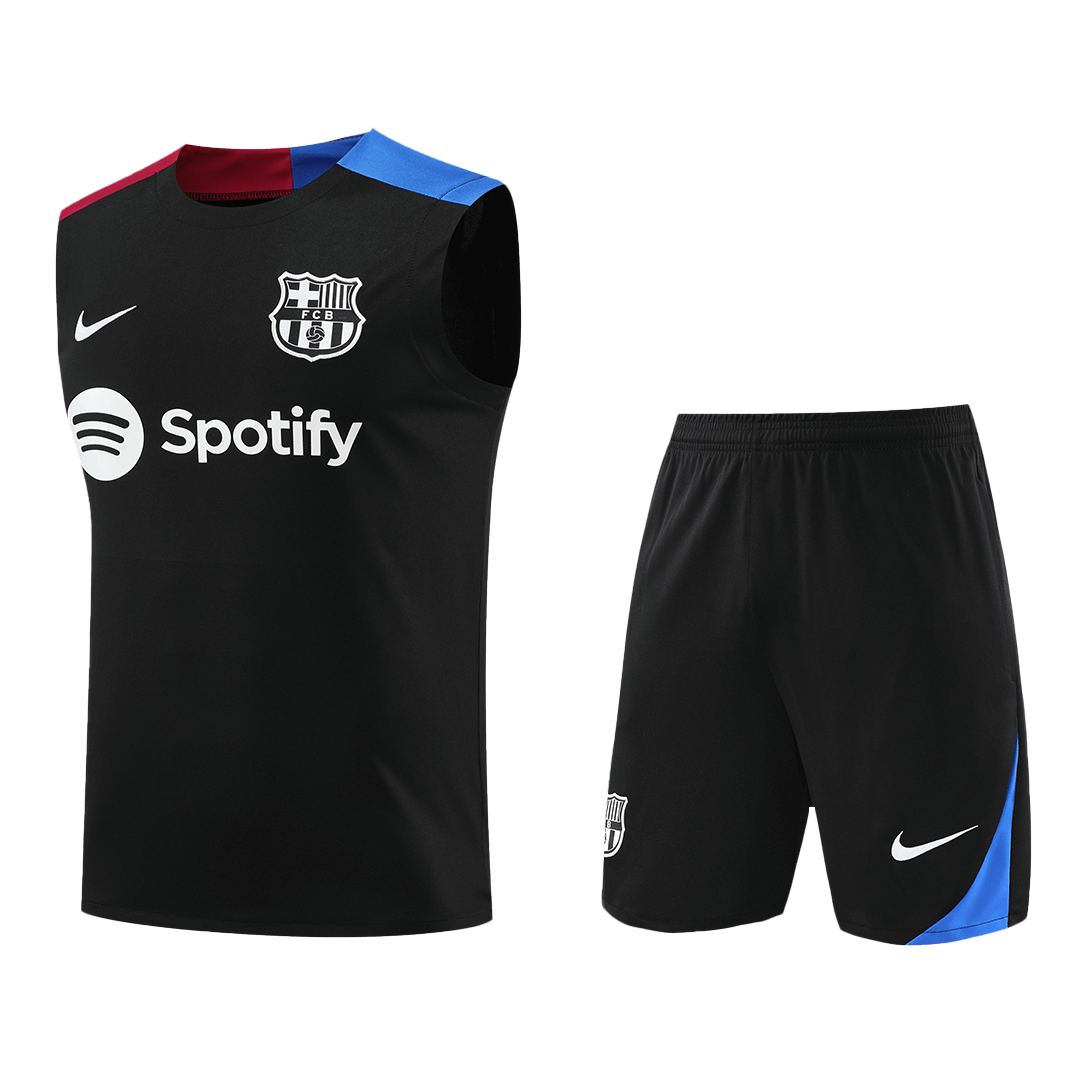 Barcelona Pre-Match Soccer Jersey Vest Kit(Jersey+Shorts) 2024/25Authe