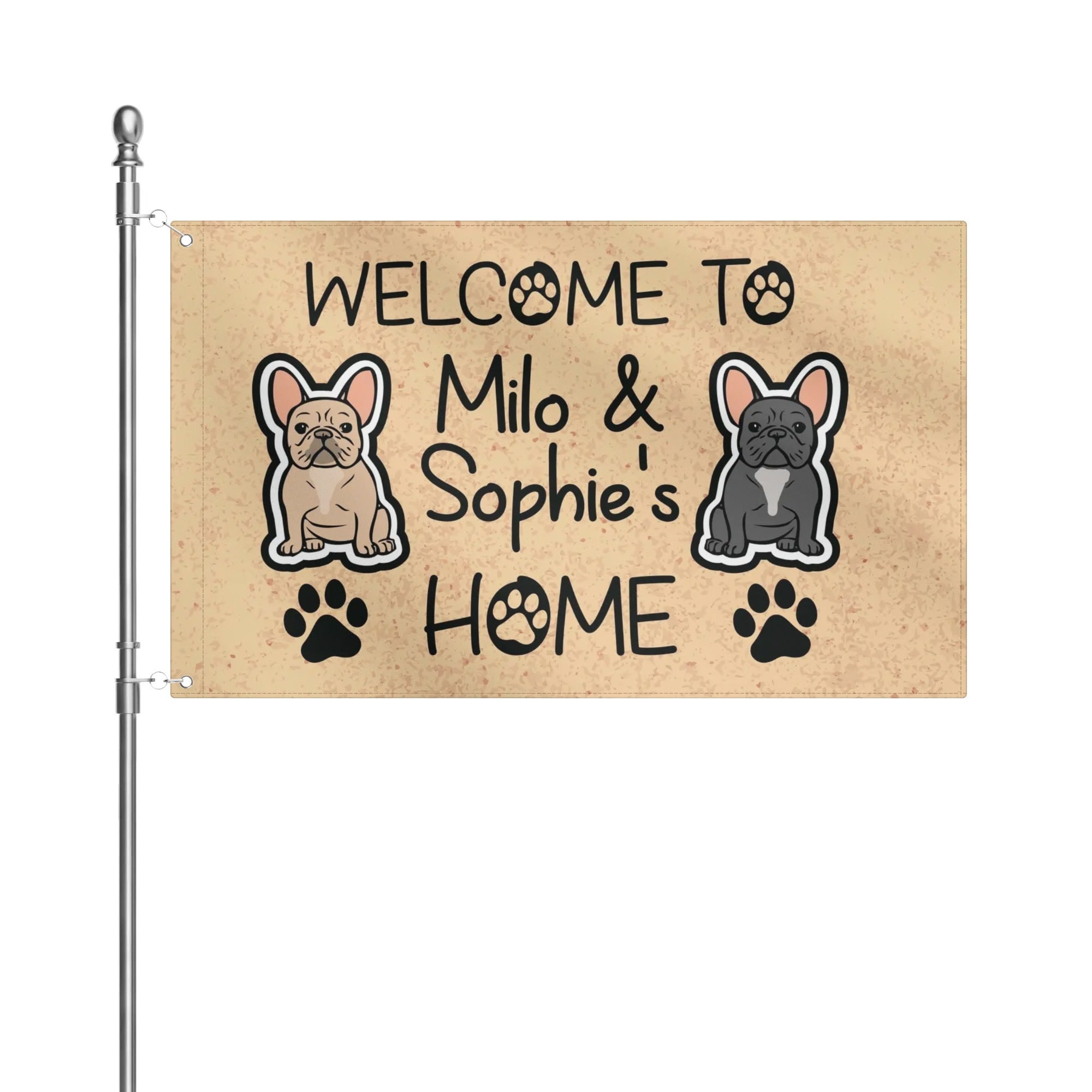- Frenchie French Bulldog Garden Flag With Frenchie Name Pet Gear