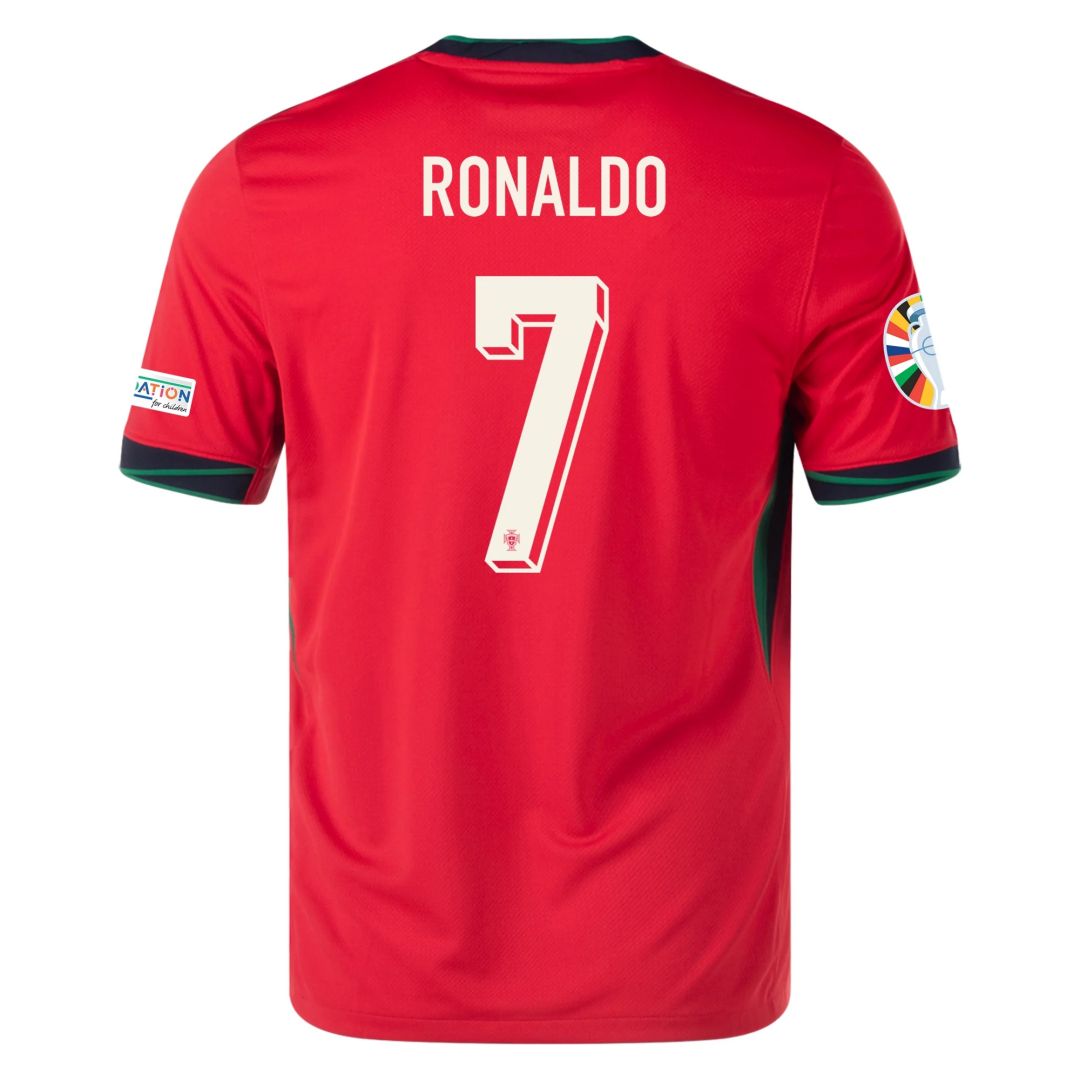 Moisture Wicking UEFA Euro 2024 Portugal Home 7 RONALDO Soccer Jersey