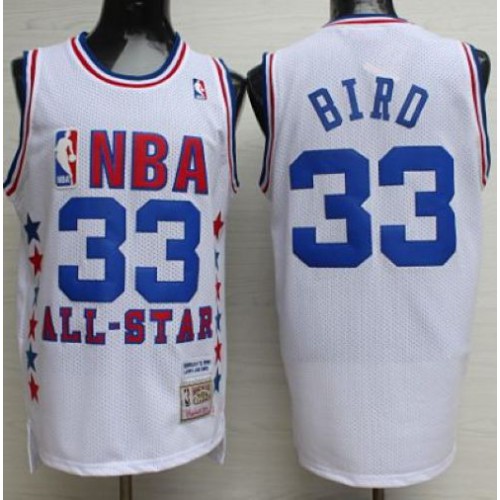 BOS White Mitchell And Ness B. Celtics #33 NBA Jersey Premium Quality