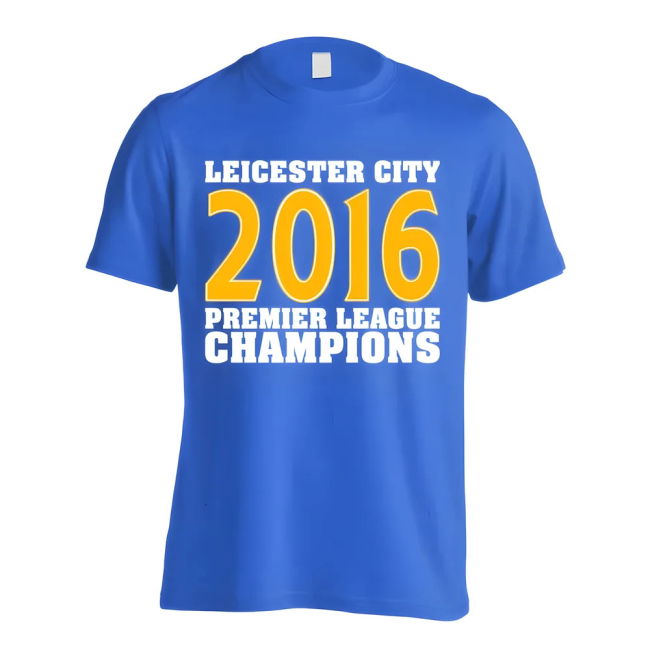 Leicester City 2016 Premier League Champions T-Jersey (Blue) - Kids