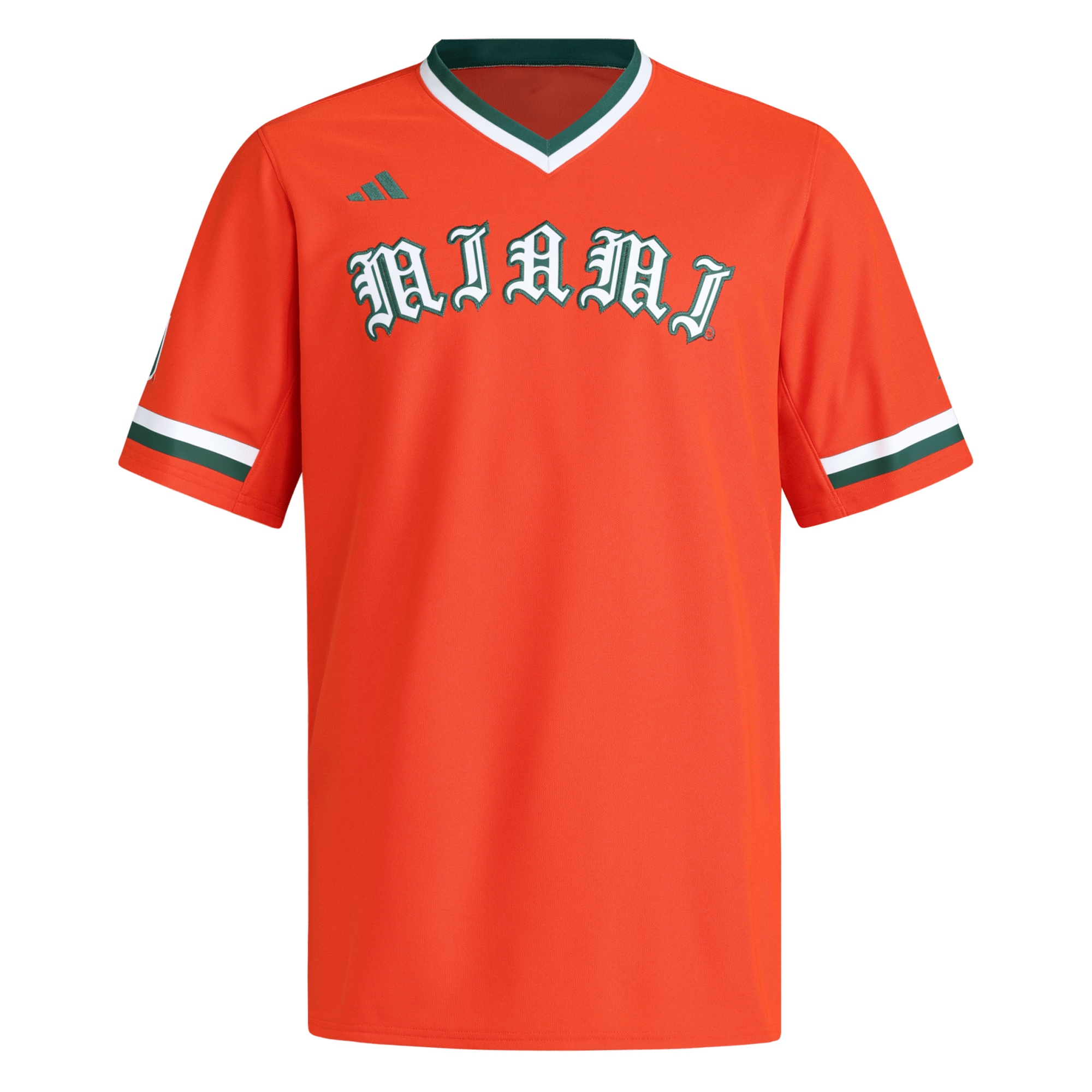 [DDG] Miami Hurricanes V-Neck Baseball Jersey - Orange