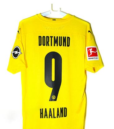 [JGK] 20/21 Borussia Dortmund Lightning Home Erling Haaland #9 Bundesliga Vintage Fan Jersey