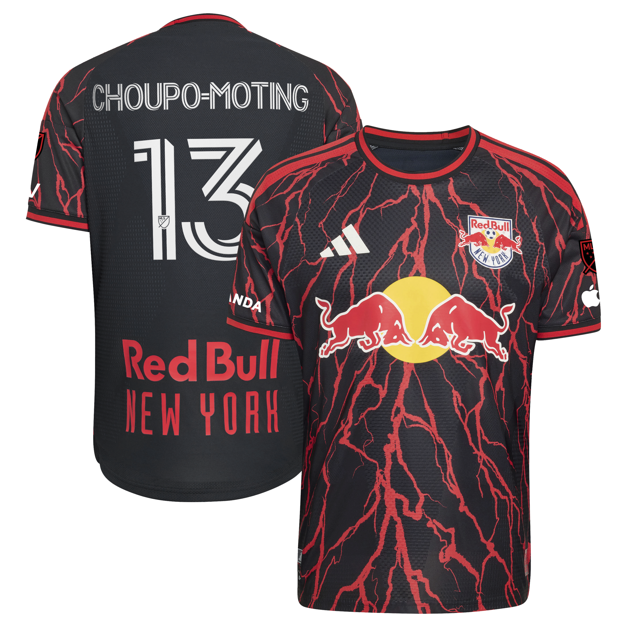 [SJH] Eric Maxim Choupo-Moting New York Red Bulls 2026 The Rooted Kit On-Field Authentic Patch Jersey - Black