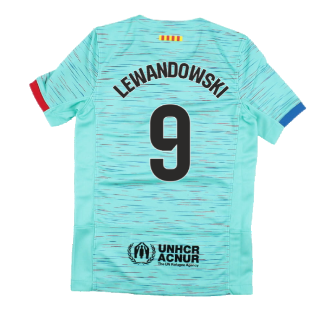 Outstanding 2023-2024 Blaugrana Third Jersey (kids) (lewandowski 9)