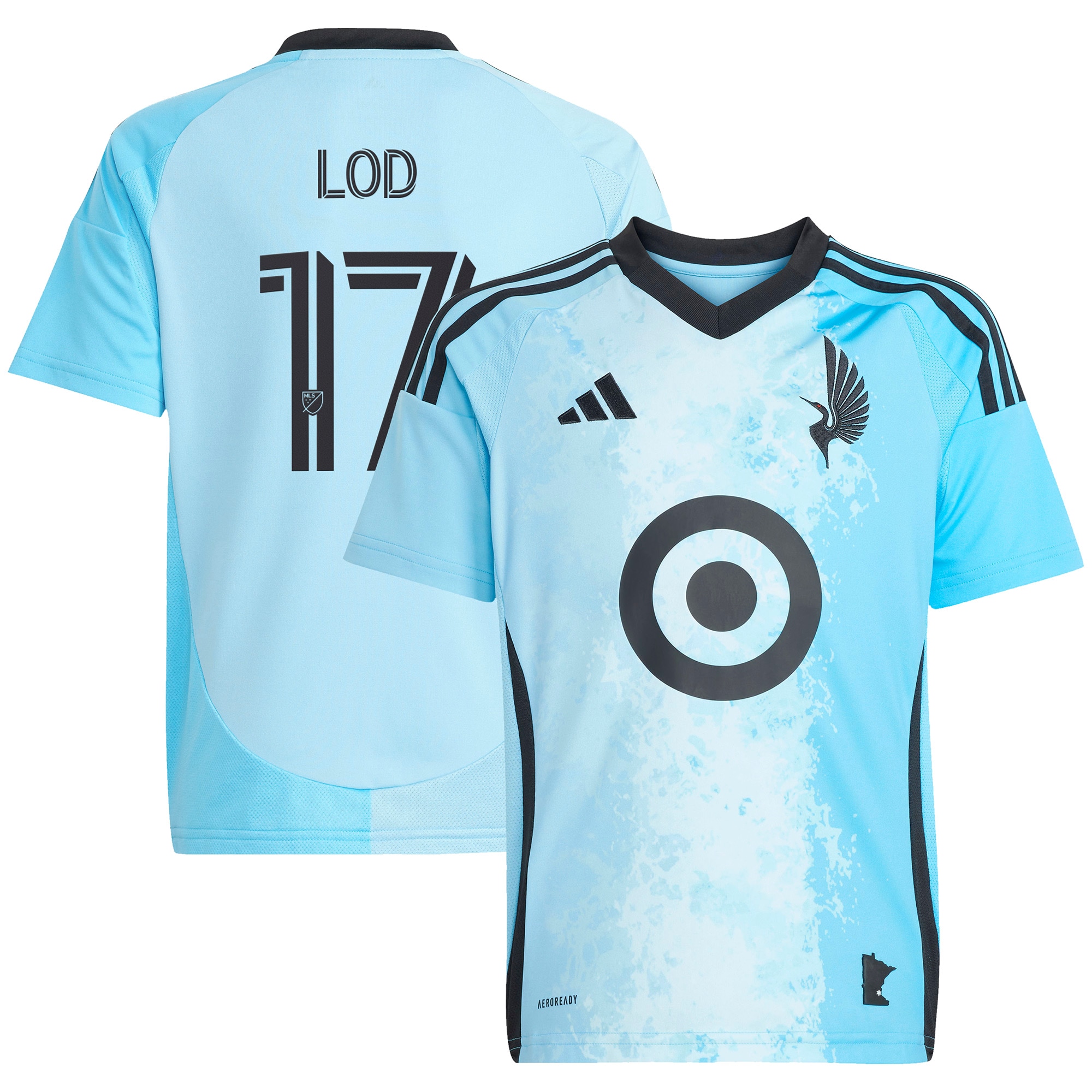 [SJH] Robin Lod Minnesota United FC Youth 2025 CONVERGENCE Replica Player Jersey - Blue