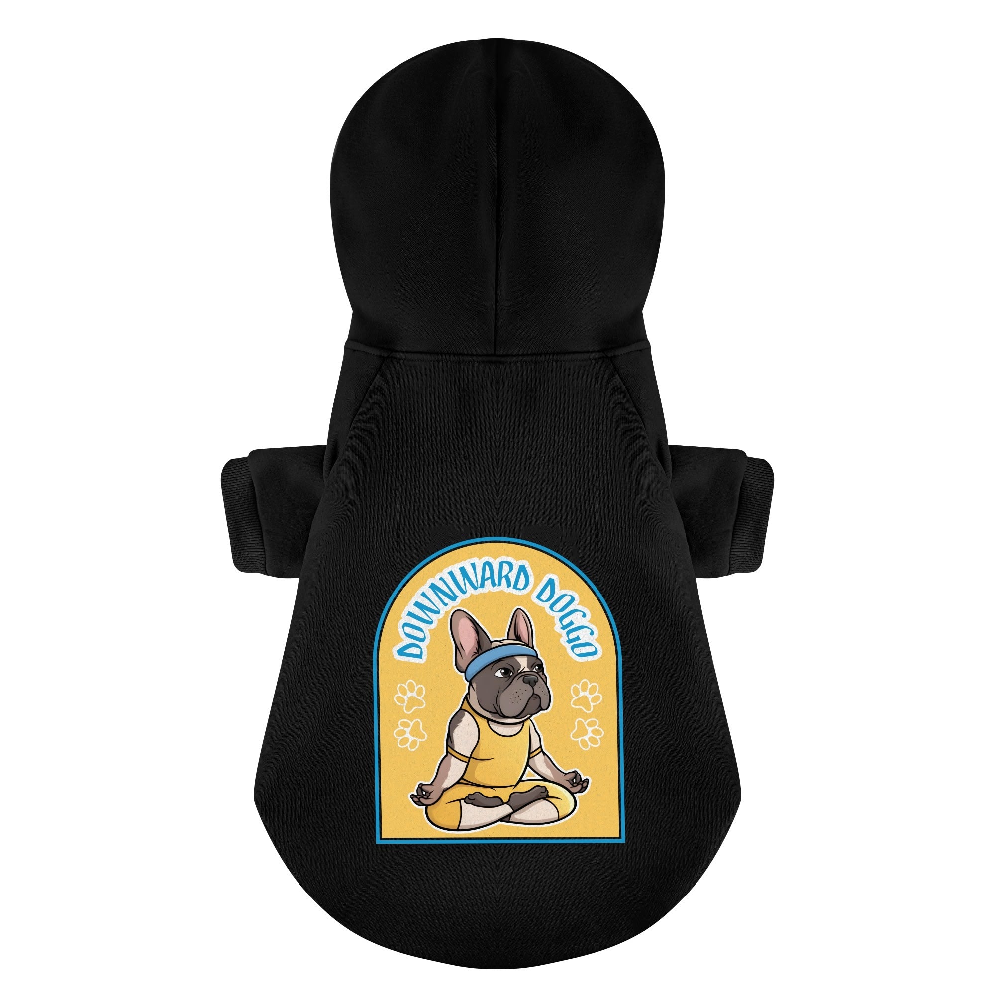 Durable Downward Doggo - Personalized French Bulldog Hoodies With Fun...