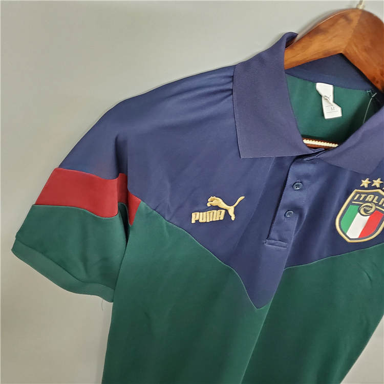 Licensed Durable Euro 2020 Italy 20-21 NavyGreen Polo Shirt