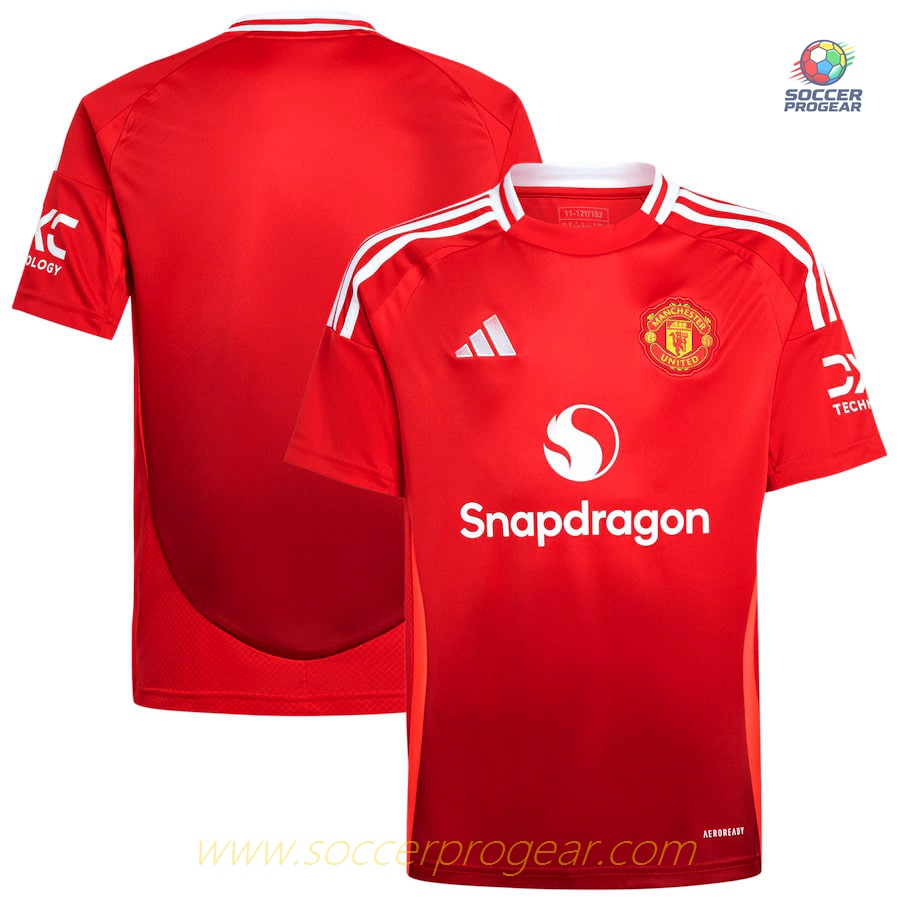 Manchester United Home Child Kit Shirt 2024-2025 Season