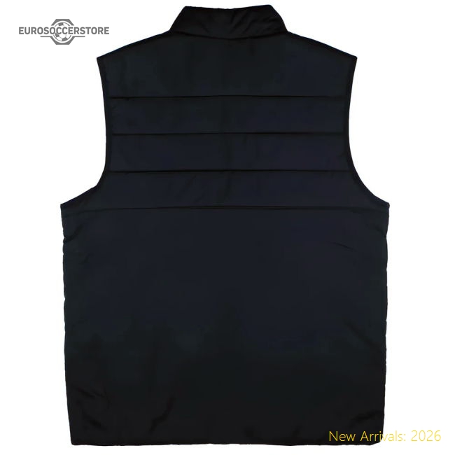 Professional Authentic 2025-2026 Man City Training Gilet Deep Navy