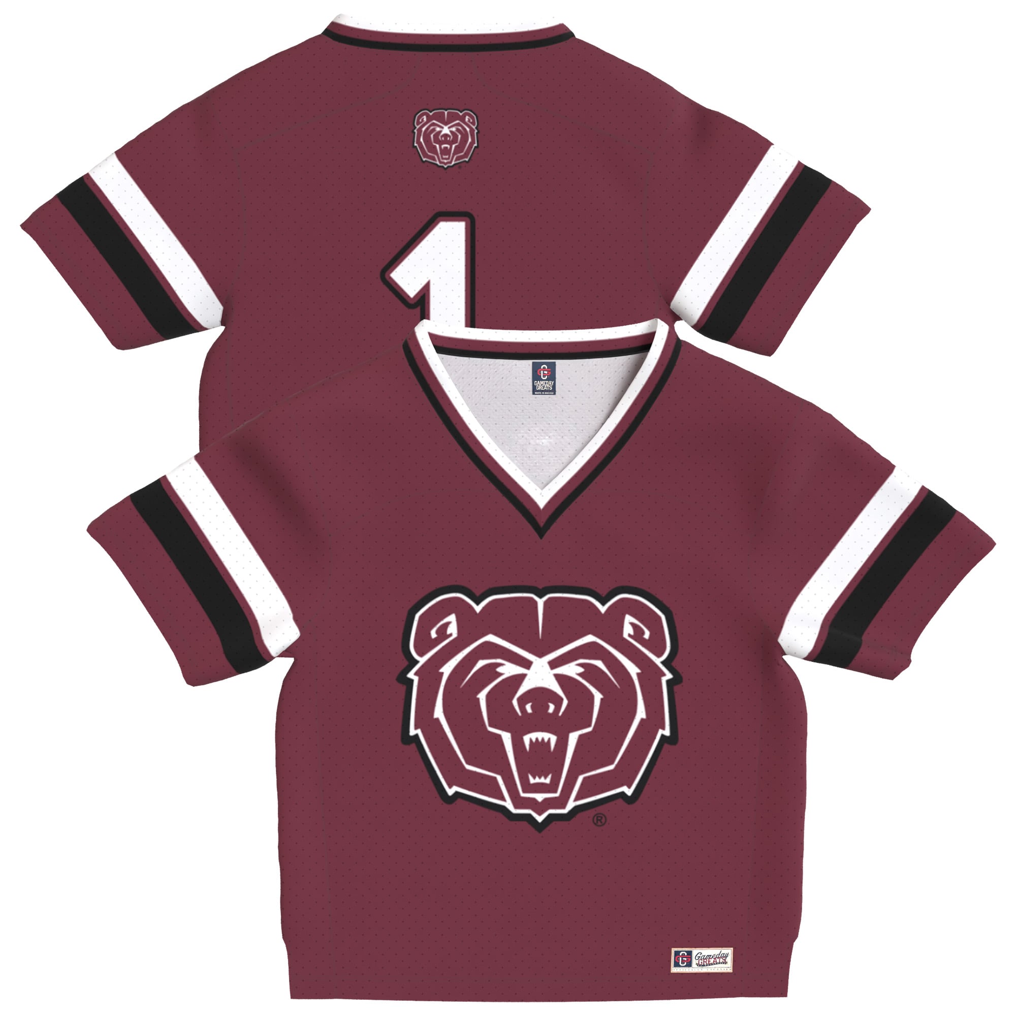 Infant Maroon Missouri State University Bears Lightweight Collegiate Football Fashion Jersey