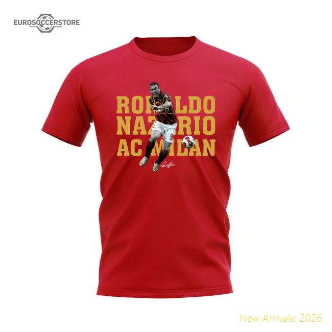 Ronaldo Nazario Ac Milan Player Tee (red) - Premium Collection