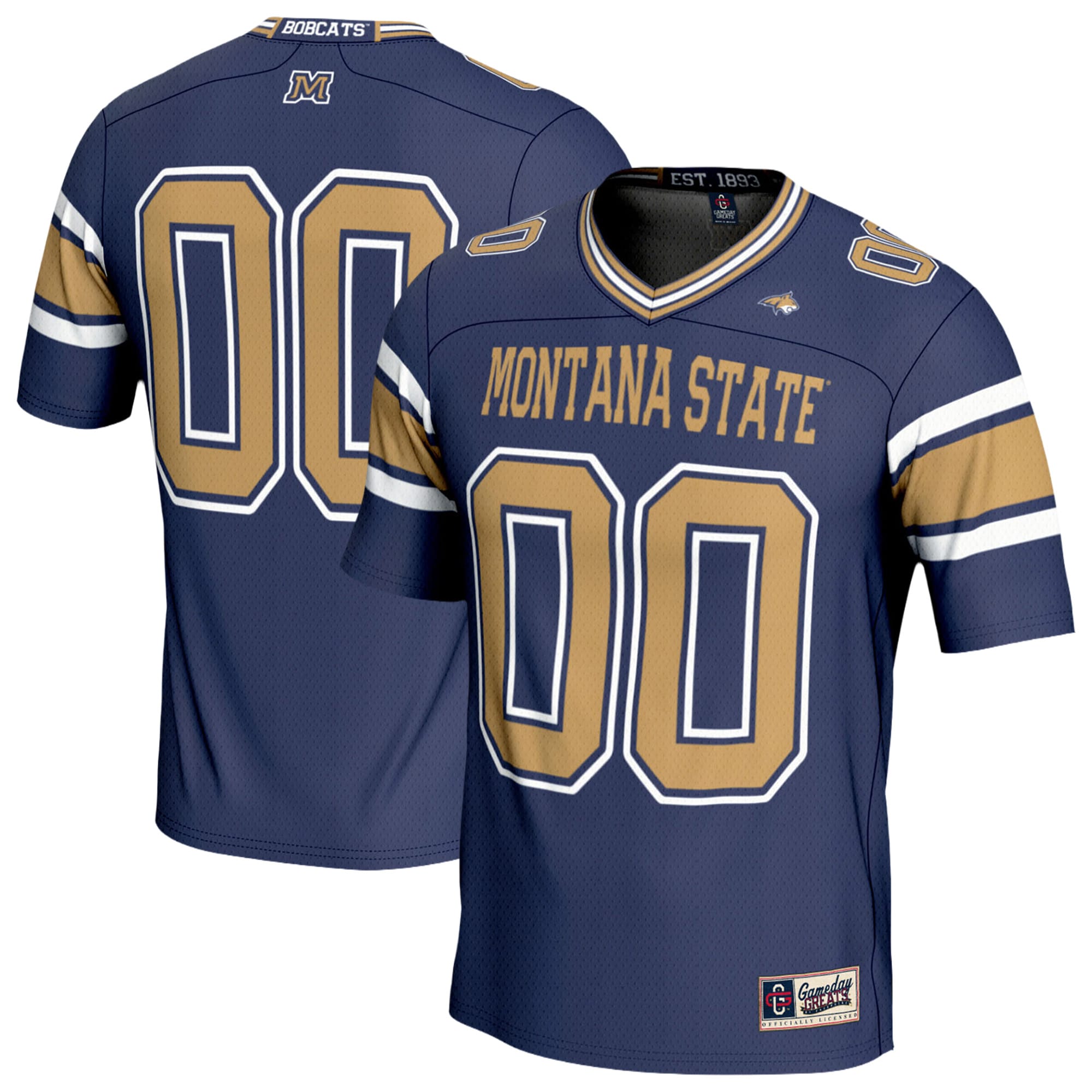 [NJP] Women's Montana State Bobcats GameDay Greats Lightweight Football Fashion Jersey - Navy