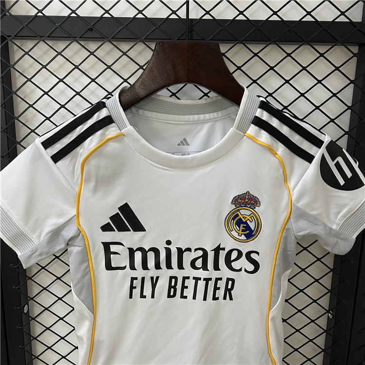 KidsYouth Real Madrid 2526 Home Kit ShirtShort - Official Replica