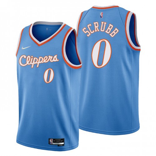 Los Angeles Los Angeles Clippers #0 Jay Scrubb Mens Nike Blue 2021/22 Swingman NBA Jersey ¨C City Edition Mens