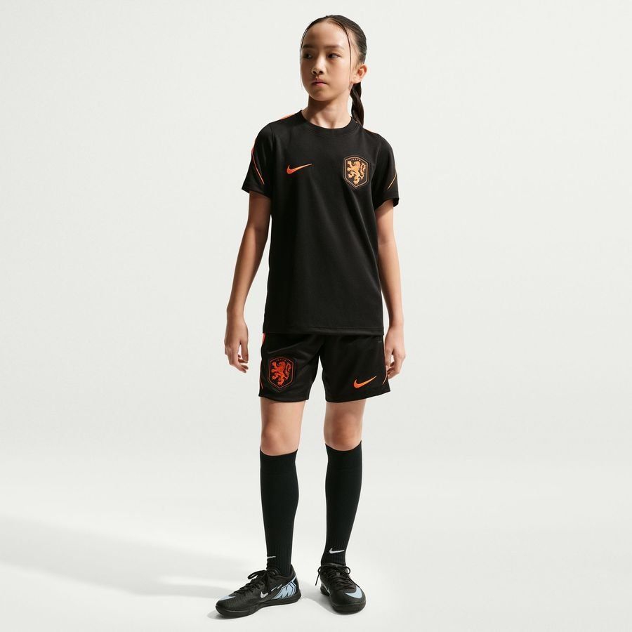 Holland Training Shorts Dri-FIT Strike World Cup 2026 - Black/Hyper Crimson Kids