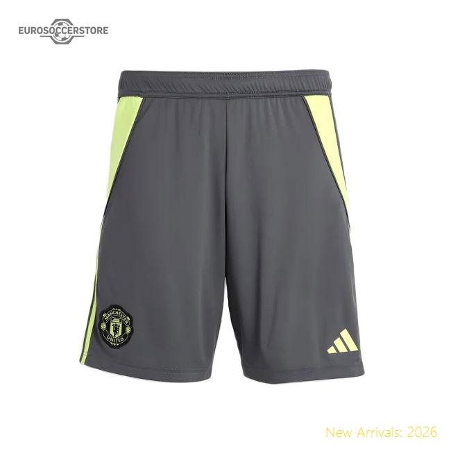 Official 2025-2026 Man Utd Home Goalkeeper Shorts (grey) - Kids