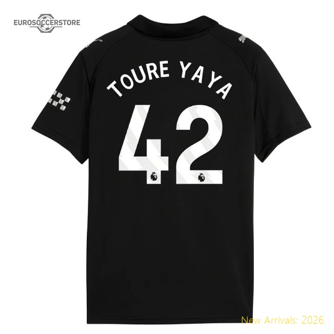 Authentic 2025-2026 Man City Away Mini Kit (toure Yaya 42) - Premium