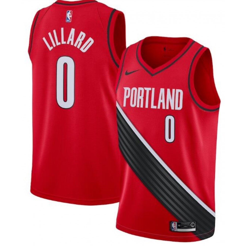 Fan Favorite Official Men's Blazers #0 Damian Red Basketball Jersey