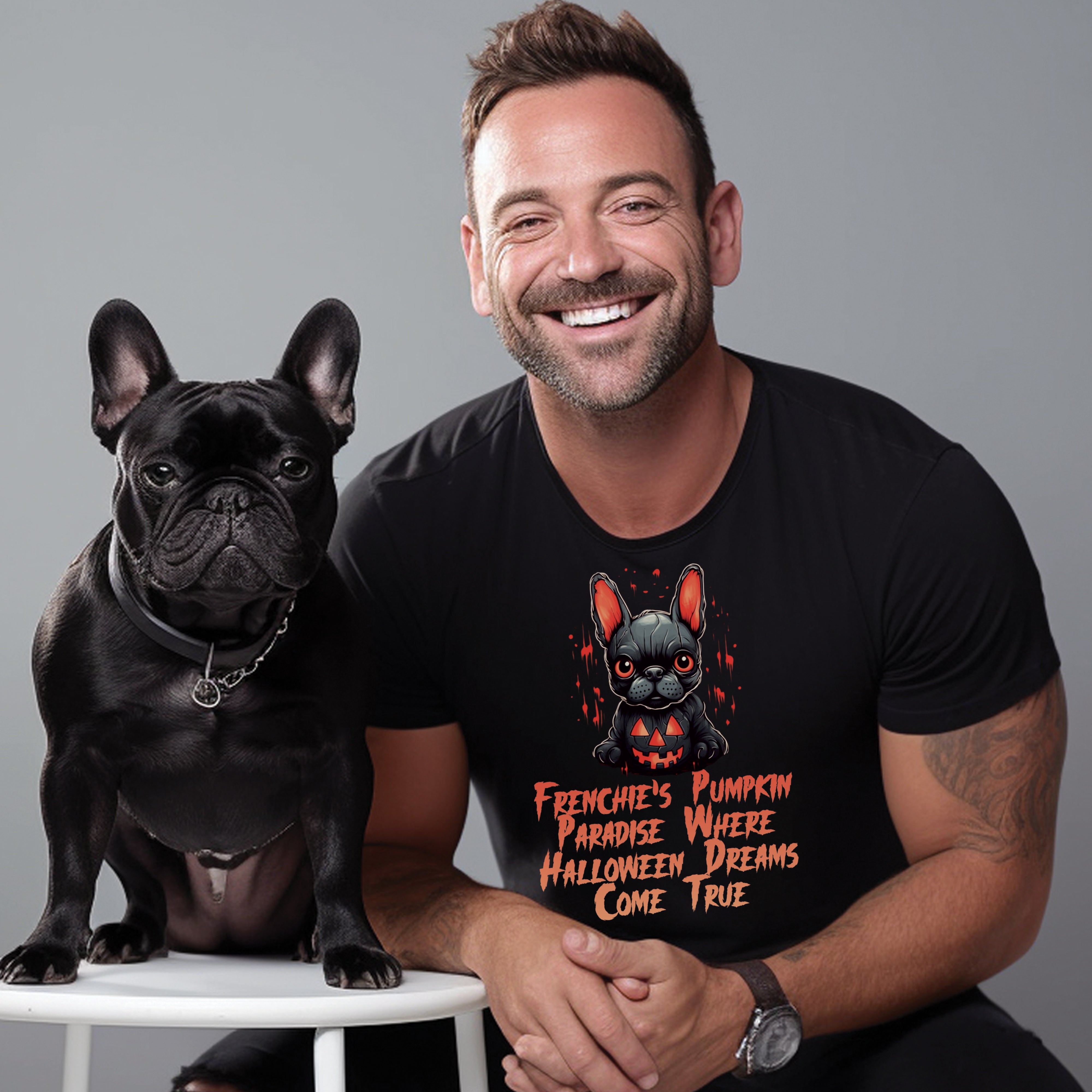 French Bulldog French Bulldog Pumpkin Parade Unisex T Shirt Durable Dog Item