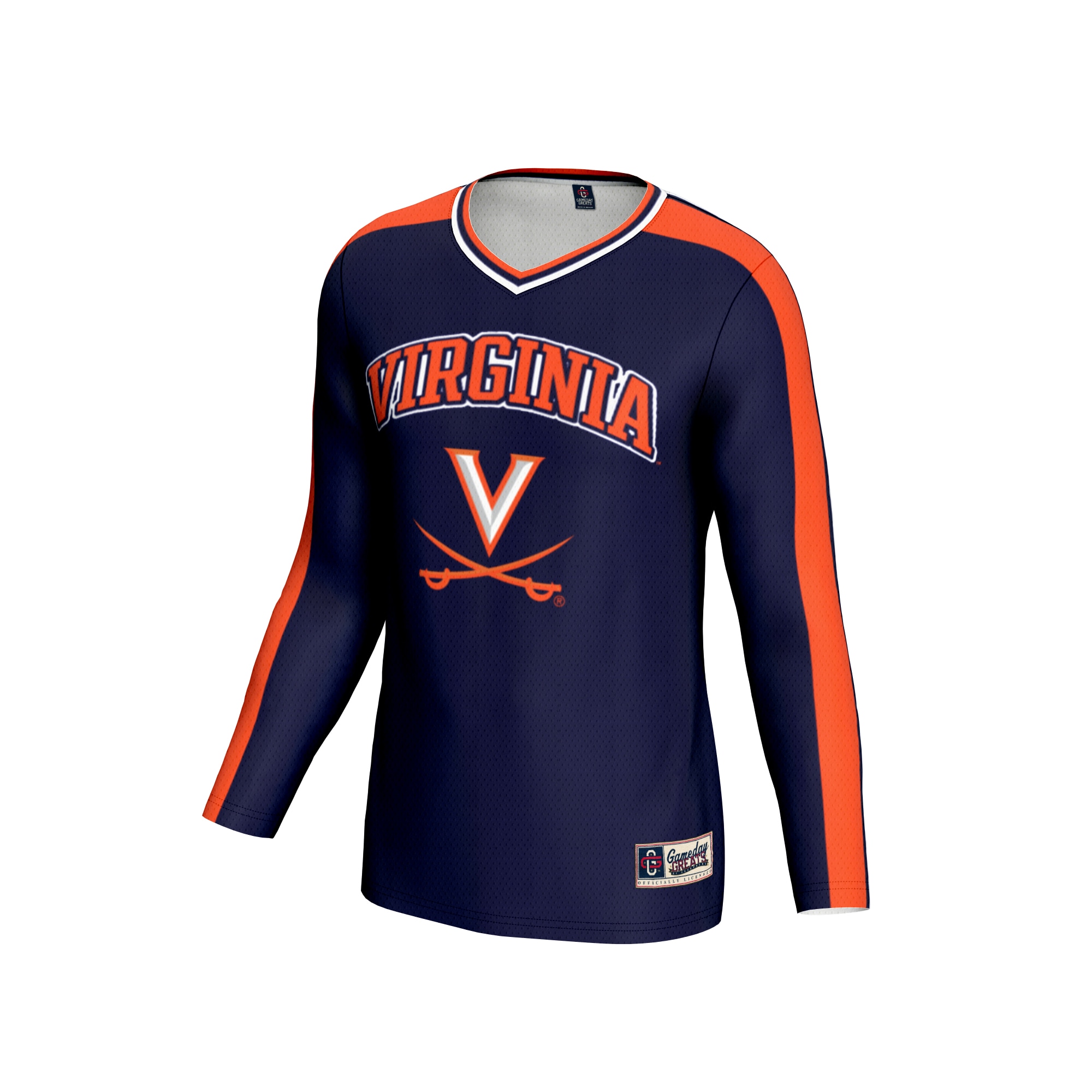 [NJP] Virginia Cavaliers GameDay Greats Unisex #1 Lightweight Volleyball Fashion Jersey - Navy