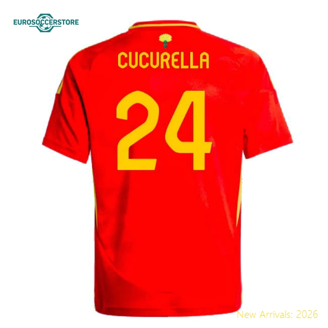 Soft Football Team Kids Cucurella Jersey 2024-2025 Breathable