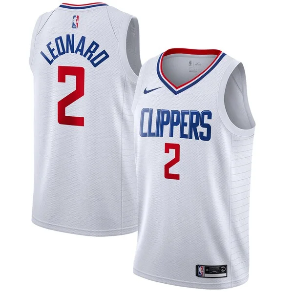 Premium Kawhi Leonard LAC Swingman Jersey - White - Licensed Product
