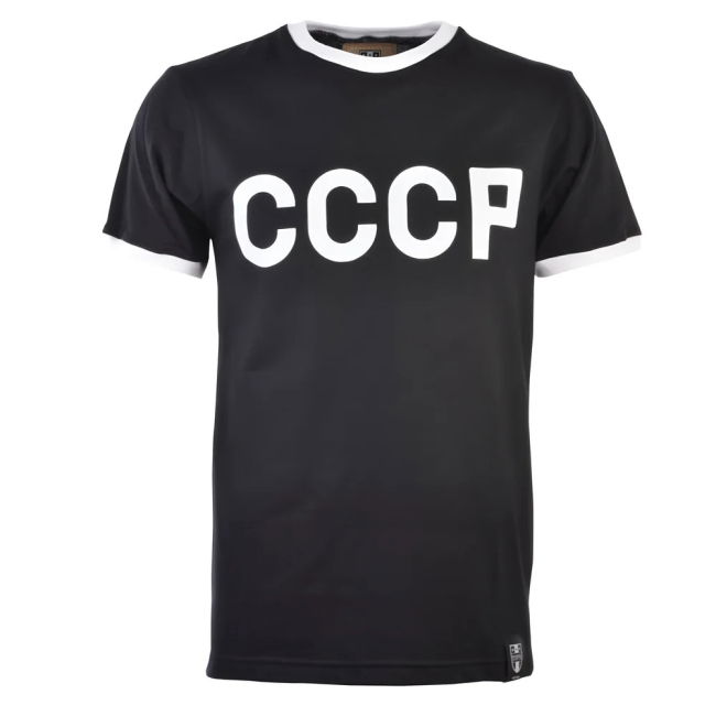 Soviet Union (Cccp) 12Th Man T-Shirt - Black/White Ringer