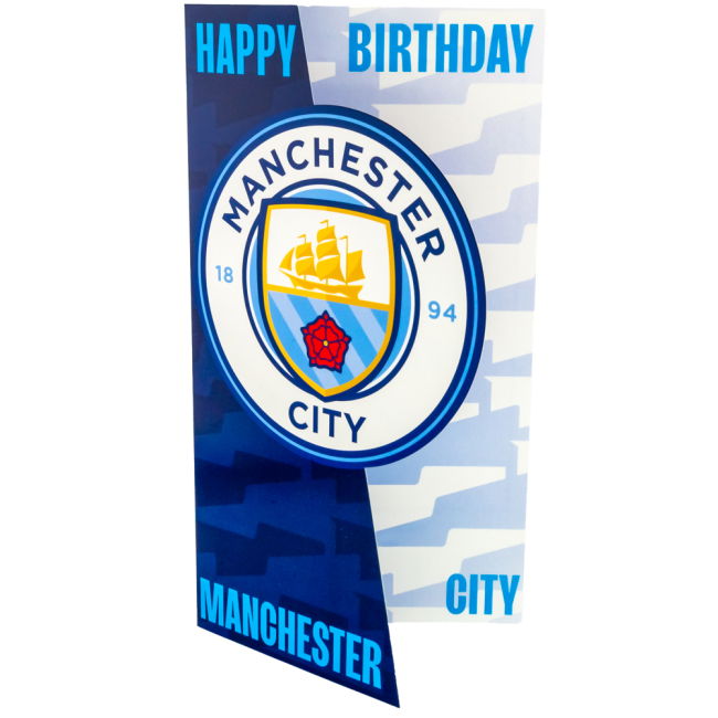 Adult Manchester City FC Crest Birthday Card