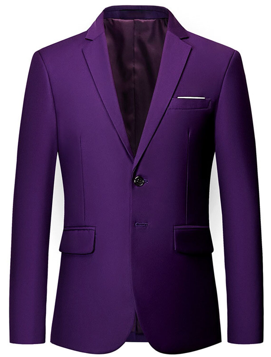 Men's Jacket Blazer Wedding Business Outdoor Pocket Spring Fall Plain