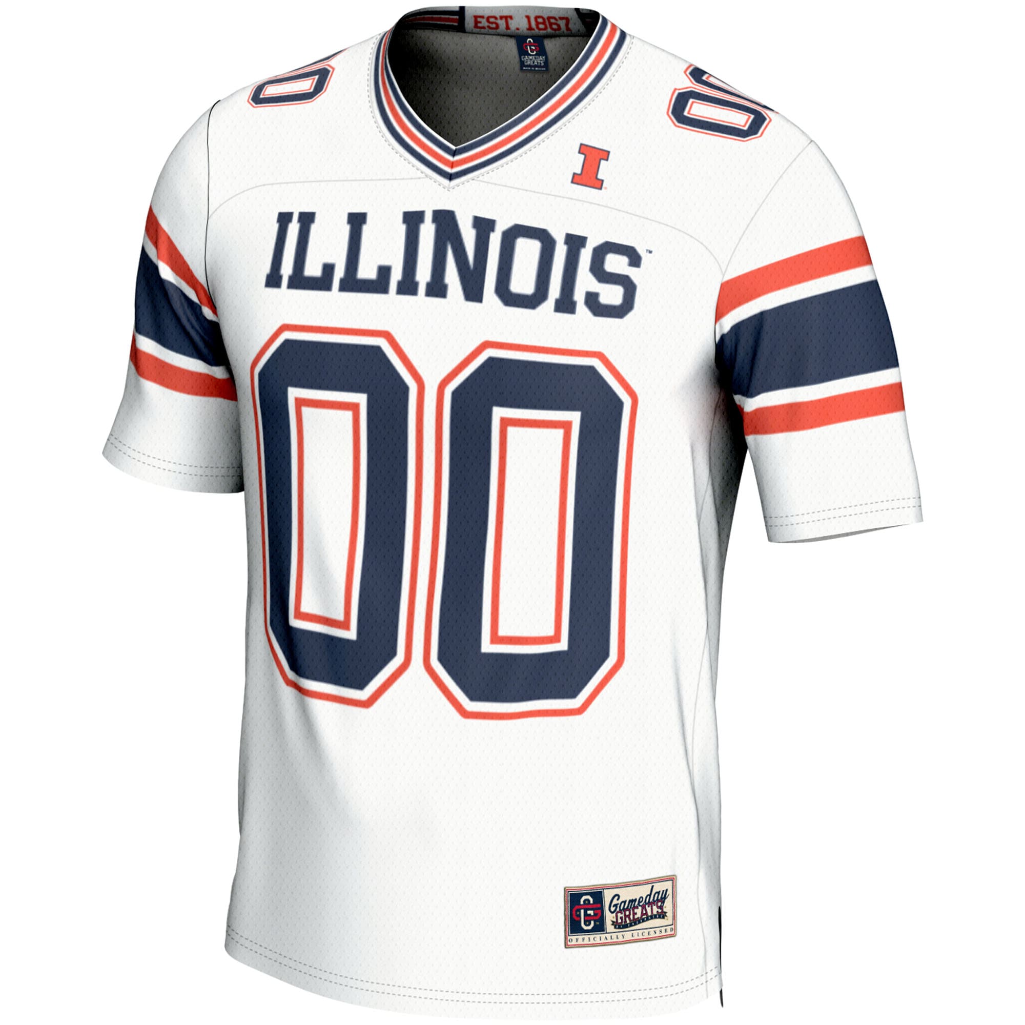 [DDG] Illinois Fighting Illini GameDay Greats NIL Pick-A-Player Football Jersey - White