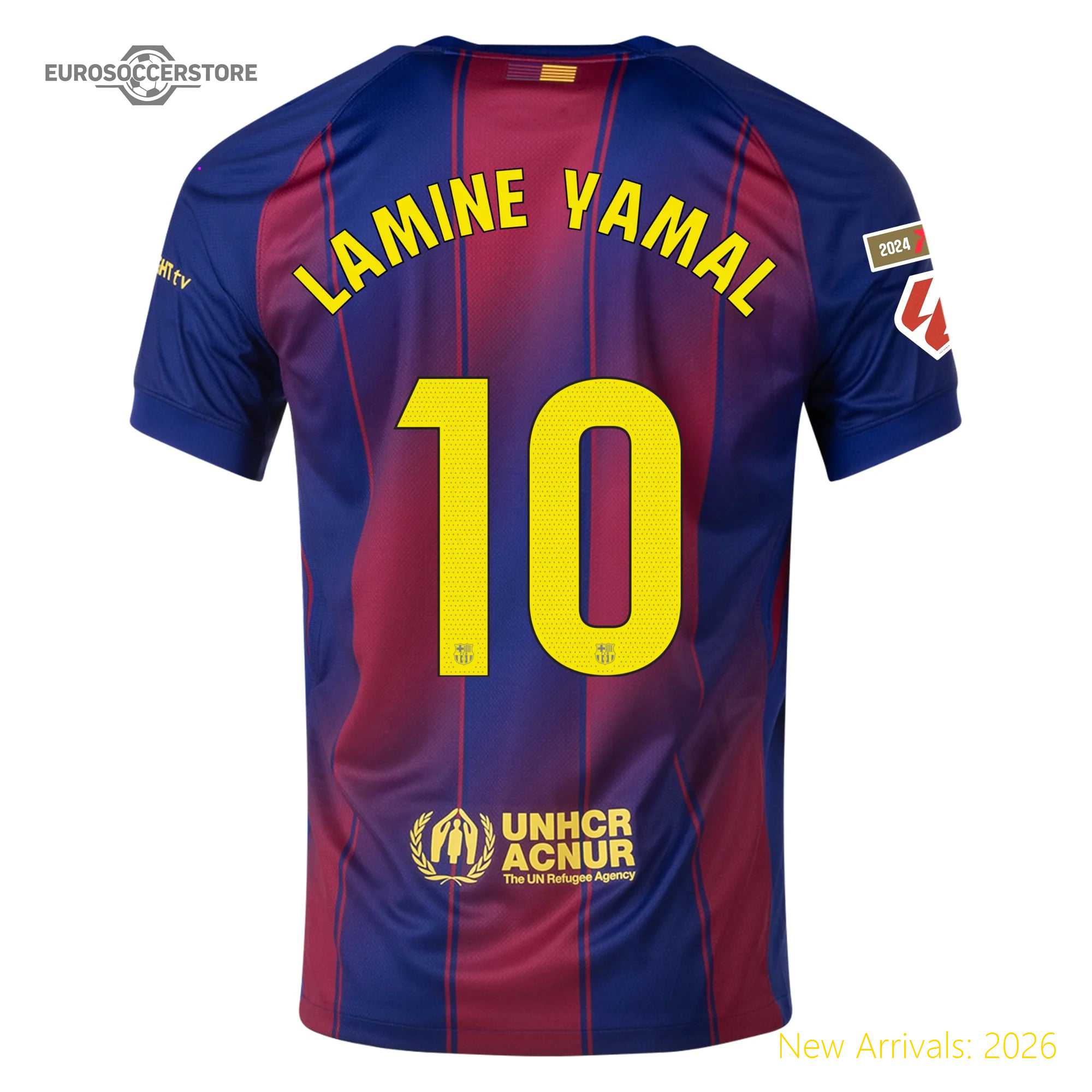Men Bar Lamine Yamal Barcelona Home Professional Home Jersey 2023