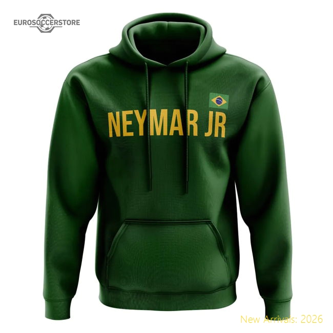 Neymar Jr National Teams Brazil Name Hoody Green Xsb (3-4 Years)