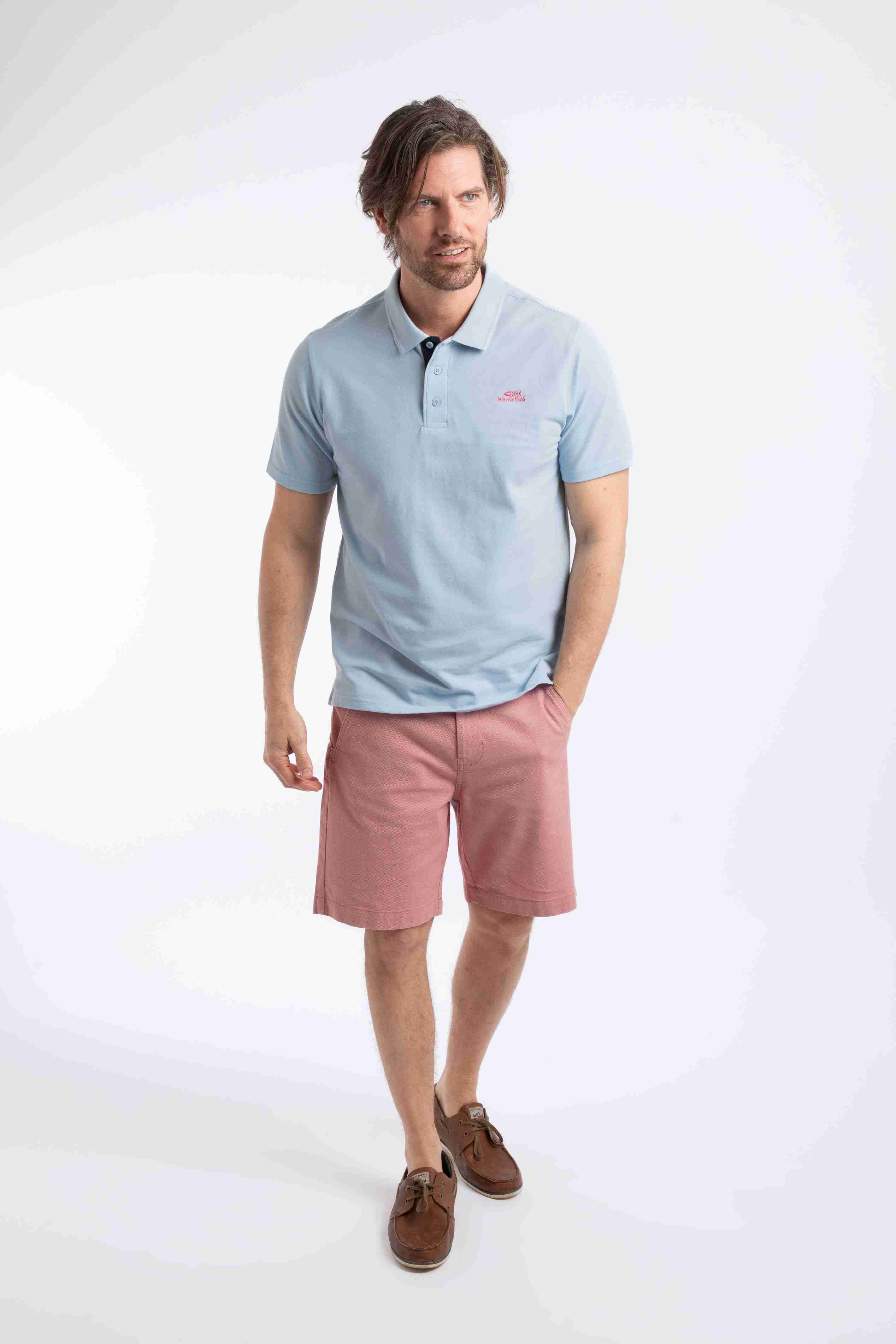 Miles Pique Polo Shirt Skyway