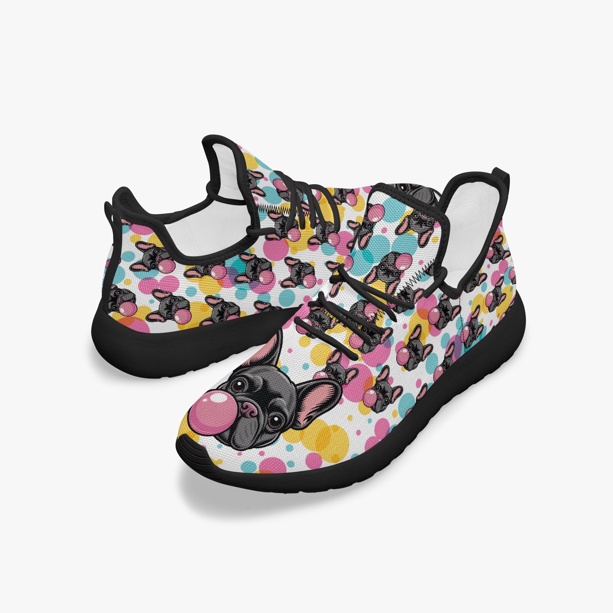 Denim - French Bulldog Themed Classic Sneakers Everyday Use