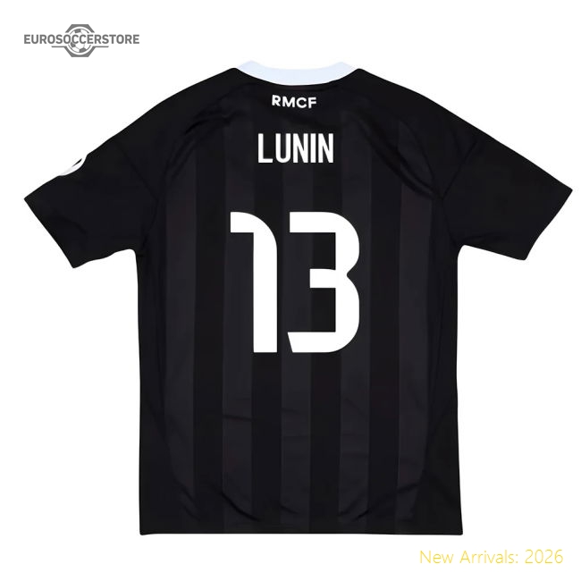 Professional-Grade 2025-2026 Real Madrid Third Goalkeeper Youth Kit (Black) (Lunin