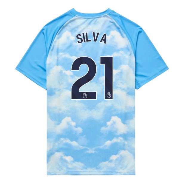[DDJ] 2026-2027 Man City Warm Up Jersey (Icy Blue) - Kids (Silva 21)